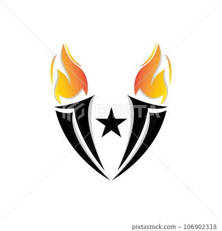 Torch Logo, Fire Design, Letter Logo, Product Brand Icon Torch Logo, Fire Design, Letter Logo, Product Brand Icon 106902318