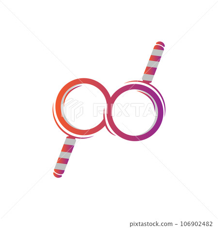 Search Logo, Object Magnifier Design, Detective Tool Vector, Template Illustration Symbol 106902482