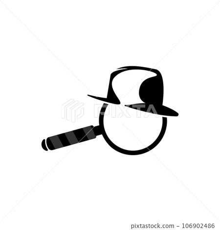 Search Logo, Object Magnifier Design, Detective Tool Vector, Template Illustration Symbol 106902486