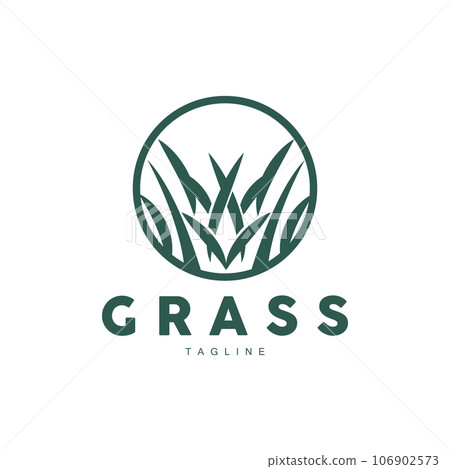 Green Grass Logo Design, Farm Landscape Illustration, Natural Scenery Vector Green Grass Logo Design, Farm Landscape Illustration, Natural Scenery Vector 106902573