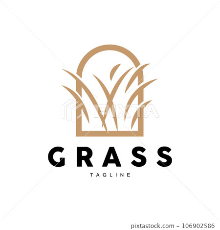 Green Grass Logo Design, Farm Landscape Illustration, Natural Scenery Vector Green Grass Logo Design, Farm Landscape Illustration, Natural Scenery Vector 106902586