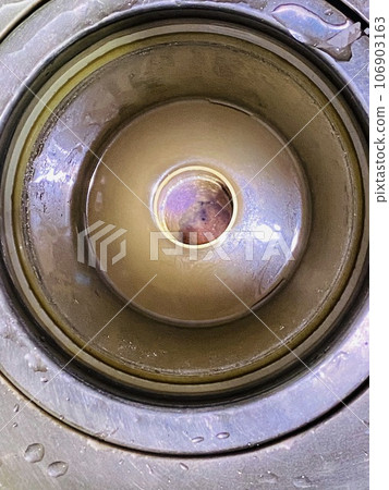 Before cleaning the kitchen drain Before cleaning the kitchen drain 106903163