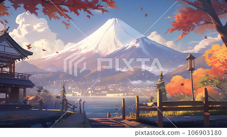 秋季的富士山和秋葉,秋季的富士山和秋葉 秋季的富士山和秋葉,秋季的富士山和秋葉 106903180