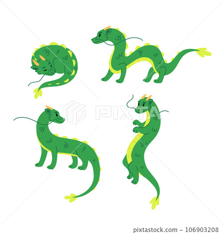 Cute chinese dragons Cute chinese dragons 106903208