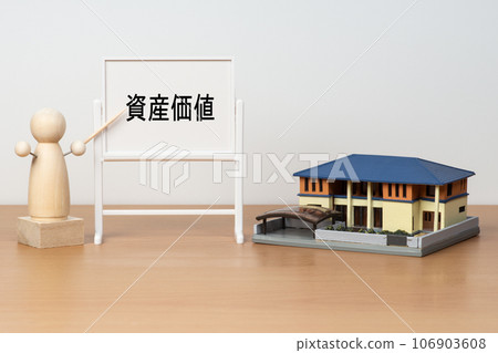 Image of words indicating real estate asset value Image of words indicating real estate asset value 106903608