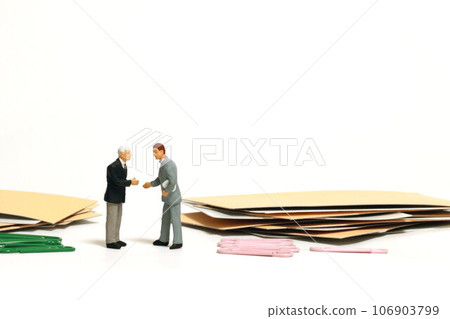 two persons on dialog two persons on dialog 106903799