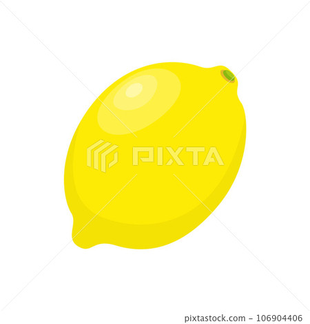 Yellow lemon vector icon illustration isolated on white background. Lemon icon. 106904406