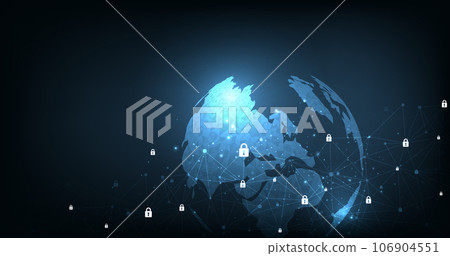 Global cyber security connection concept. Global cyber security connection concept. 106904551