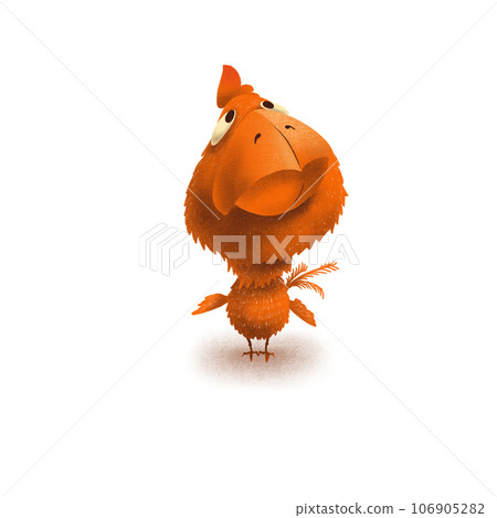 Ginger rooster funny logo symbol. 106905282