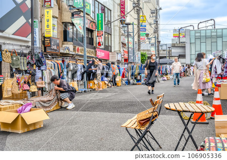 Tokyo Setagaya cityscape Shimokitazawa Station flea market 106905336