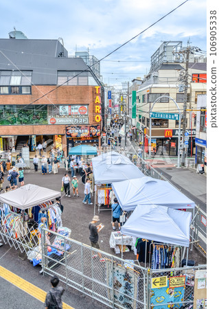 Tokyo Setagaya cityscape Shimokitazawa Station flea market Tokyo Setagaya cityscape Shimokitazawa Station flea market 106905338