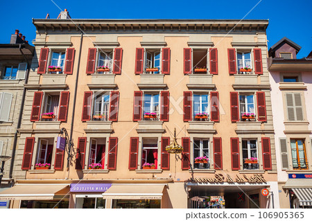 Morges town on Lake Geneva, Switzerland Morges town on Lake Geneva, Switzerland 106905365