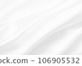Abstract beautiful simple clean smooth folds bright white color cloth texture luxury background soft pattern 106905532