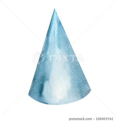 Watercolor illustration of hand drawn festive head cap 106905542