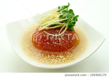 Cold appetizer of whole tomatoes Cold appetizer of whole tomatoes 106906170