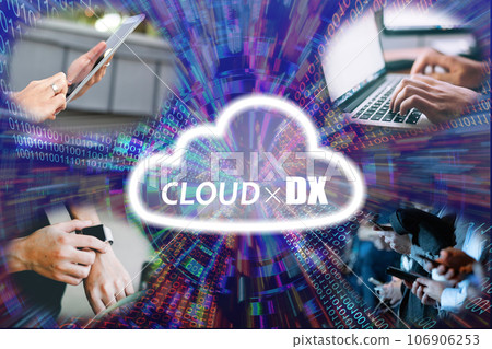 Image of DX realization using cloud server Image of DX realization using cloud server 106906253