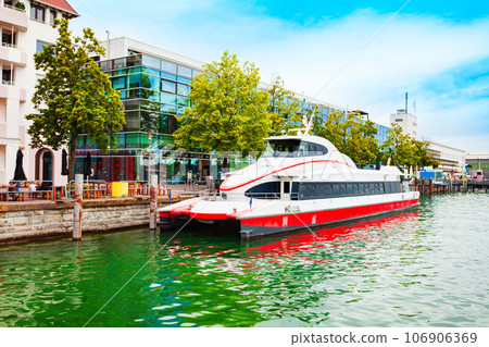 Tourist cruise boat on Lake Constance, Friedrichshafen 106906369