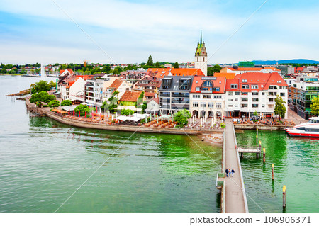 Friedrichshafen aerial panoramic view in Bavaria, Germany 106906371