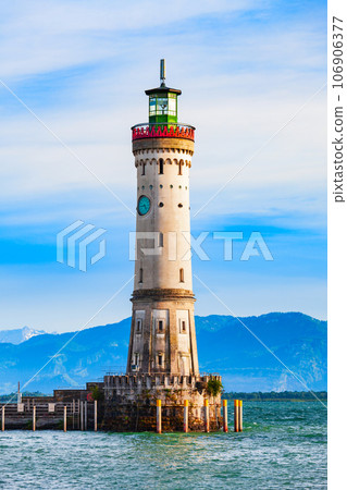 Lighthouse in Lindau town in Bavaria, Germany Lighthouse in Lindau town in Bavaria, Germany 106906377