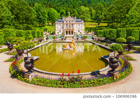 Schloss Linderhof Palace in Bavaria, Germany Schloss Linderhof Palace in Bavaria, Germany 106906396