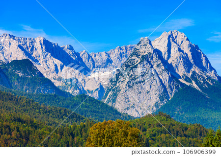 Zugspitze Alps mountain in Bavaria, Germany 106906399