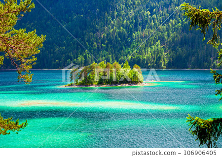 Eibsee lake in Bavaria, Germany Eibsee lake in Bavaria, Germany 106906405