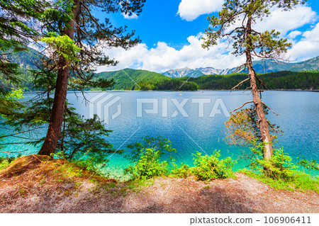 Eibsee lake in Bavaria, Germany Eibsee lake in Bavaria, Germany 106906411