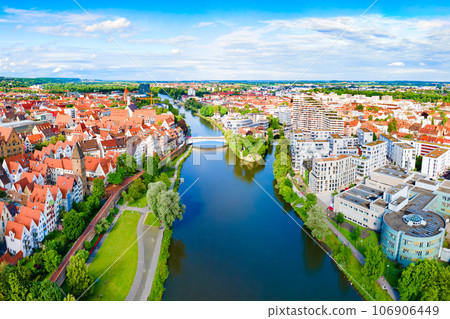 Ulm city aerial panoramic view, Germany 106906449