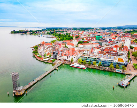 Friedrichshafen aerial panoramic view in Bavaria, Germany Friedrichshafen aerial panoramic view in Bavaria, Germany 106906470