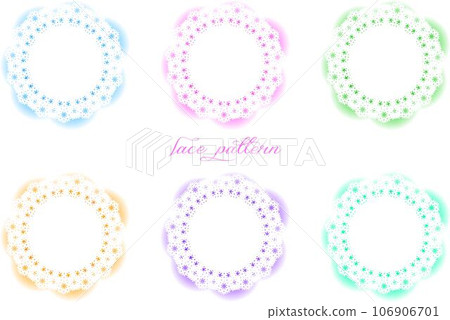 Gradient lace frame and treatment set 106906701