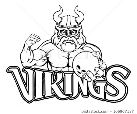 Viking Bowling Sports Mascot 106907157