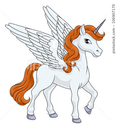 Pegasus Unicorn Wings Horn Horse Animal Cartoon Pegasus Unicorn Wings Horn Horse Animal Cartoon 106907170