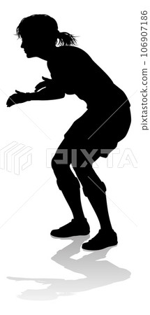 Female Soccer Football Player Woman Silhouette 106907186