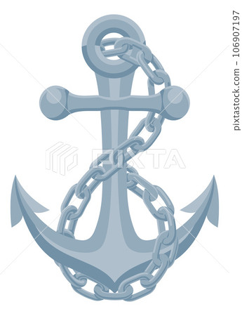Ship Anchor Boat Chain Nautical Illustration 106907197