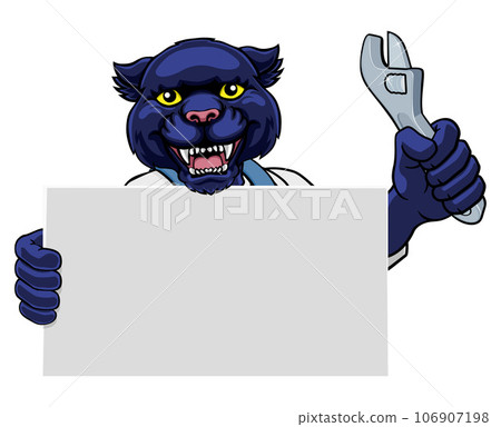 Panther Mechanic Plumber Spanner Wrench Handyman Panther Mechanic Plumber Spanner Wrench Handyman 106907198