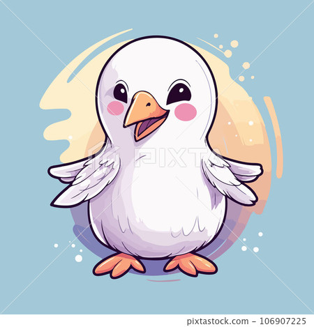 Albatross tshirt design graphic, cute happy kawaii style Albatross tshirt design graphic, cute happy kawaii style 106907225