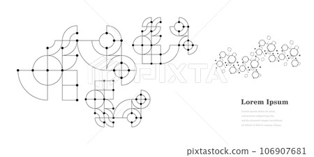 geometry abstract white black science background transparent 106907681