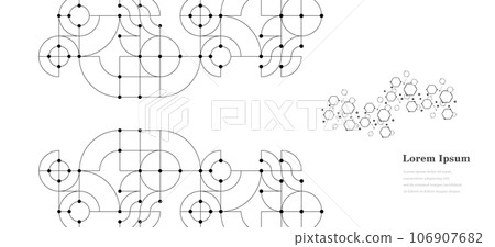 geometry abstract white black science background transparent 106907682