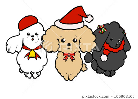 聖誕玩具貴賓犬 聖誕玩具貴賓犬 106908105