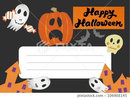 Halloween Jack-o-lantern postcard 02 [Canva/AI illustration] 106908145