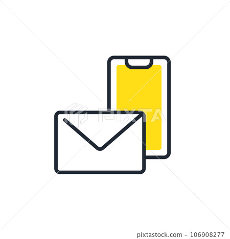 Simple vector icon illustration material for inquiries by email and phone 106908277