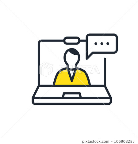 Online consultation simple vector icon illustration material 106908283
