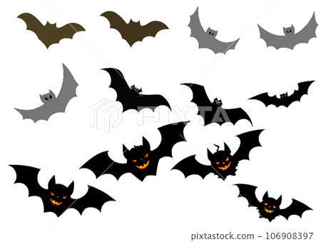 Halloween material bat MixVol.01 [Canva/AI illustration] 106908397