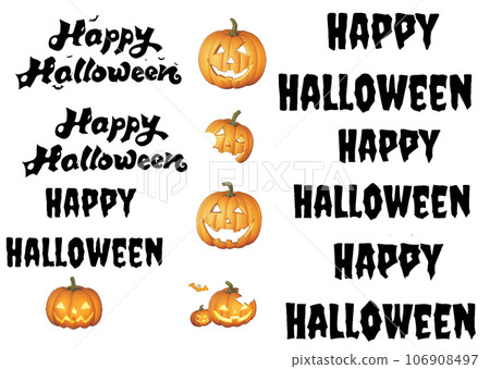 萬聖節素材萬聖節標誌MixVol.02【Canva/AI插畫】 106908497