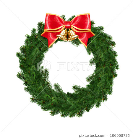 Christmas wreath illustration real 106908725