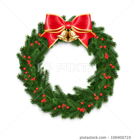 聖誕花環圖真實 106908728