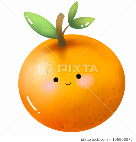 orange apricot with green leaves 106908873