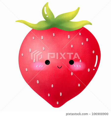 strawberry cute cartoon illustration 106908900