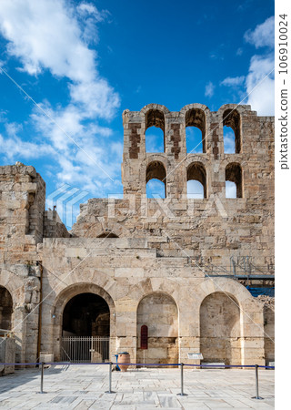 Odeon of Herodes Atticus Roman theatre on the slope of the Acropolis of Athens Greece 106910024