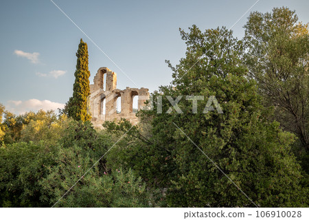 Odeon of Herodes Atticus Roman theatre on the slope of the Acropolis of Athens Greece Odeon of Herodes Atticus Roman theatre on the slope of the Acropolis of Athens Greece 106910028